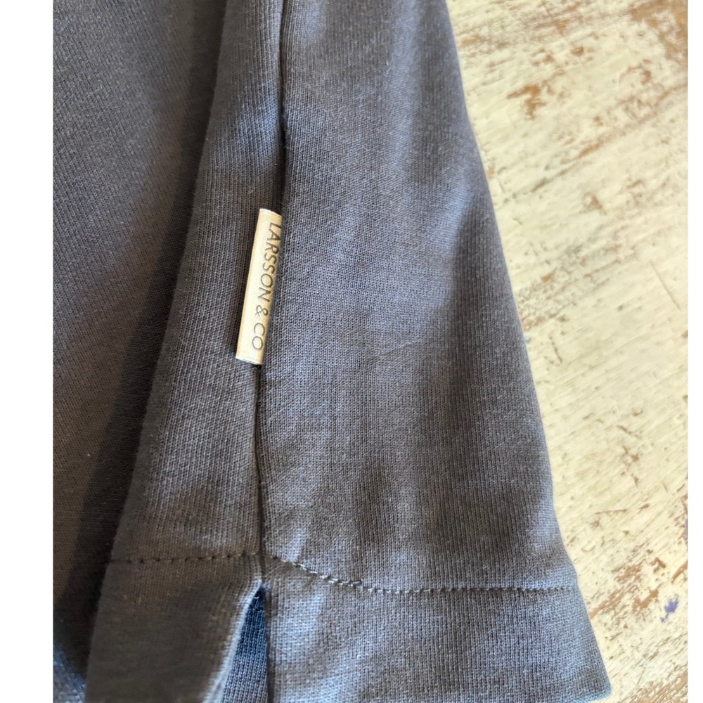LARSSON & CO quarter zip pullover men size XL blue cotton blend long sleeve - Picture 9 of 10
